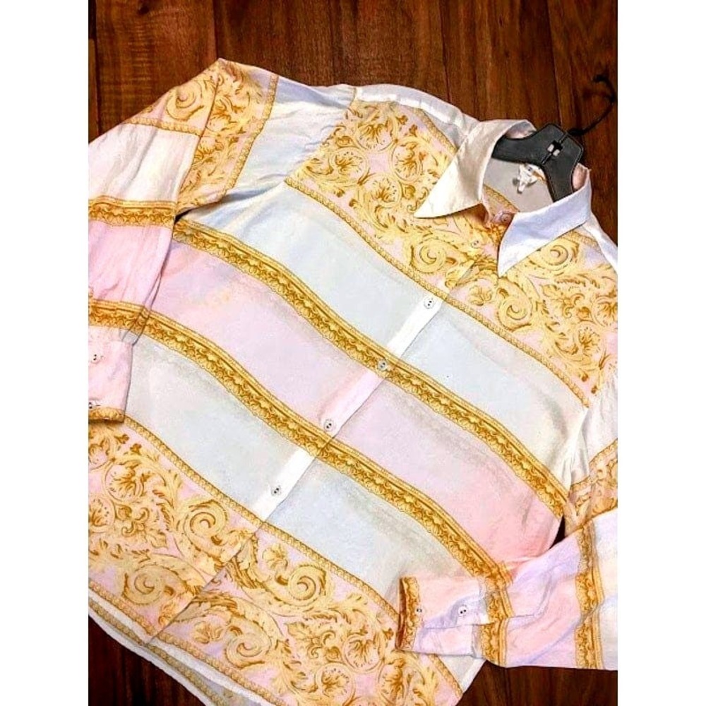 LE GARAGE France Vintage Silk Button Down Women's Shirt Blouse EU2-US Sm/Med - Picture 4 of 7